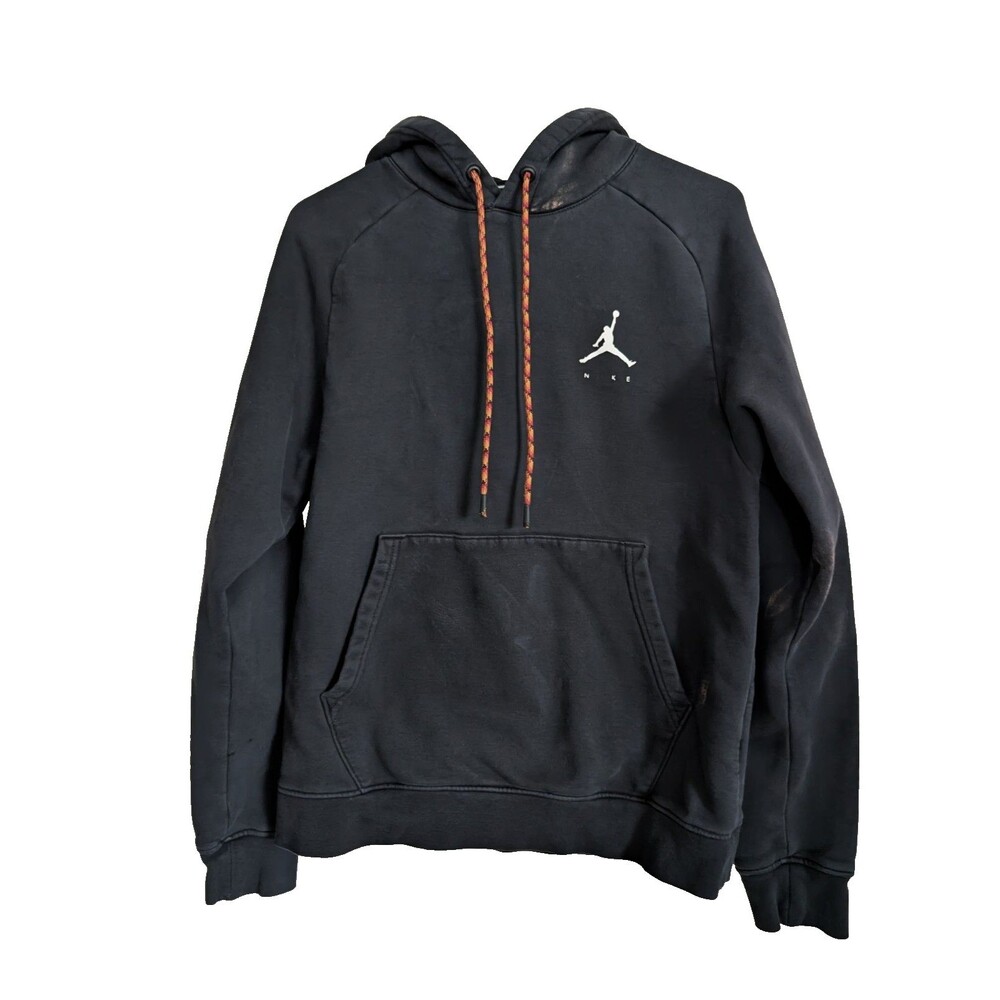 Nike Jordan Jumpman Soundwave Hoodie Black Men's Fleece Fair Cond
